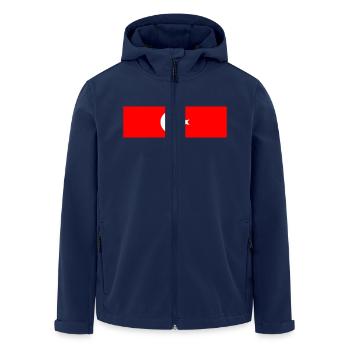 Turquie - Drapeau turc - Veste softshell homme en polyester recyclé Stanley/Stella - marine - Devant - AI Model Male 185 light (185cm)
