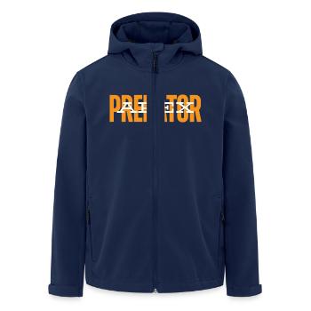 Apex Predator - Graphics Tee - Men’s Recycled Softshell Jacket by Stanley/Stella - navy - Front - AI Model Male 185 light (185cm)