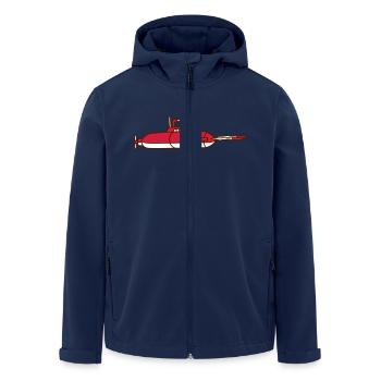 Militär U-Boot Schießt Torpedos Raketen Angriff - Recycelte Männer Softshell-Jacke von Stanley/Stella - Navy - Vorne - AI Model Male 185 light (185cm)