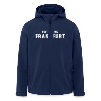 Germany Frankfurt - Urban Vintage Design - Men’s Recycled Softshell Jacket by Stanley/Stella - navy - Front - AI Model Male 185 light (185cm)