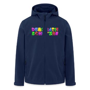AfD stoppen gegen rechts Demokratie Vielfalt links - Recycelte Männer Softshell-Jacke von Stanley/Stella - Navy - Vorne - AI Model Male 185 light (185cm)