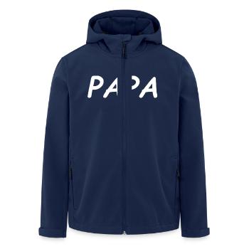 Papa - Recycelte Männer Softshell-Jacke von Stanley/Stella - Navy - Vorne - AI Model Male 185 light (185cm)