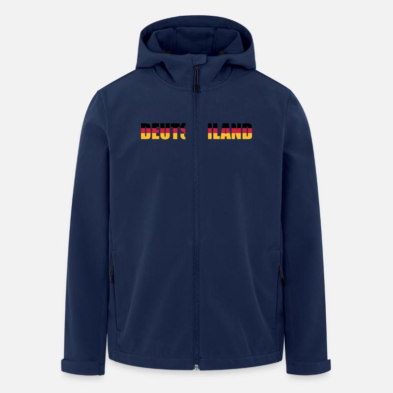 Deutschland - Recycelte Männer Softshell-Jacke von Stanley/Stella - Navy