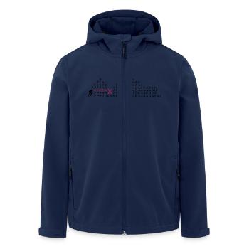 AlpenX_wandern - Recycelte Männer Softshell-Jacke von Stanley/Stella - Navy - Vorne - AI Model Male 185 light (185cm)