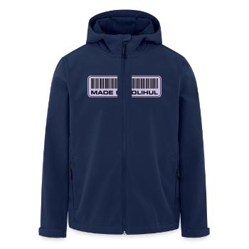 made-in-solihul-defender - Men’s Recycled Softshell Jacket by Stanley/Stella - navy - Front - AI Model Male 185 light (185cm)