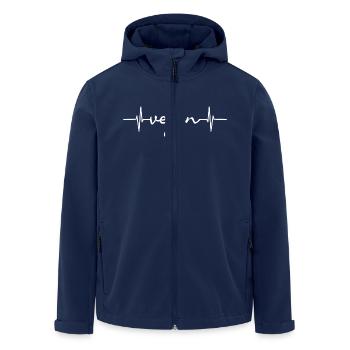 Végétalien - Veste softshell homme en polyester recyclé Stanley/Stella - marine - Devant - AI Model Male 185 light (185cm)