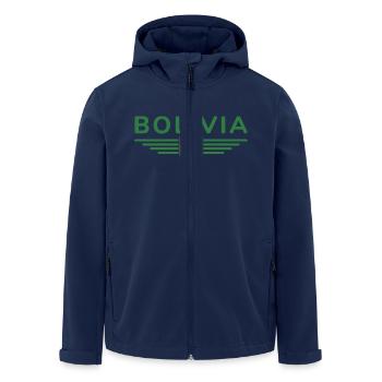 J’aime la Bolivie, T-shirt design de style élégance - Veste softshell homme en polyester recyclé Stanley/Stella - marine - Devant - AI Model Male 185 light (185cm)