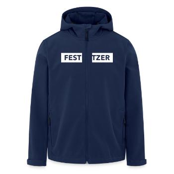 Festnetzer - Recycelte Männer Softshell-Jacke von Stanley/Stella - Navy - Vorne - AI Model Male 185 light (185cm)