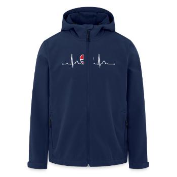 Norwegen Herzlinie Herzschlag Skandinavien Urlaub - Recycelte Männer Softshell-Jacke von Stanley/Stella - Navy - Vorne - AI Model Male 185 light (185cm)
