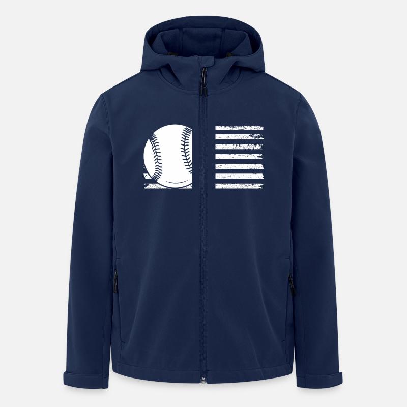 Joueur de baseball Baseball - Veste softshell homme en polyester recyclé Stanley/Stella - marine