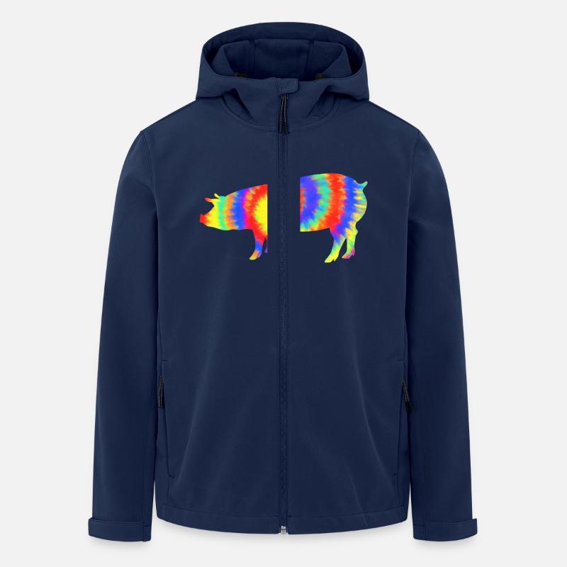 Schwein - Recycelte Männer Softshell-Jacke von Stanley/Stella - Navy