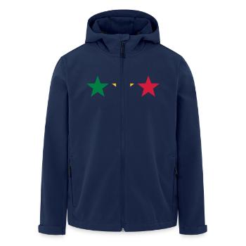Reggae Star, Music, Rastafari, Jamaica, Jah, Rasta - Men’s Recycled Softshell Jacket by Stanley/Stella - navy - Front - AI Model Male 185 light (185cm)