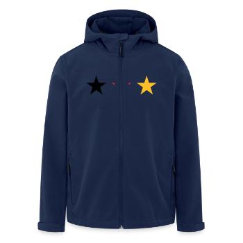 Germany three stars in Black Red Gold - Men’s Recycled Softshell Jacket by Stanley/Stella - navy - Front - AI Model Male 185 light (185cm)