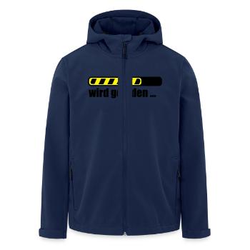 Ladebalken PC loading Computer Download - Recycelte Männer Softshell-Jacke von Stanley/Stella - Navy - Vorne - AI Model Male 185 light (185cm)