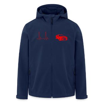 ECG HEADLINING SPORTWAGEN red - Men’s Recycled Softshell Jacket by Stanley/Stella - navy - Front - AI Model Male 185 light (185cm)