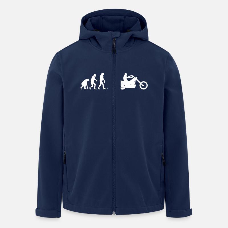 Biker Evolution Chopper - Men’s Recycled Softshell Jacket by Stanley/Stella - navy