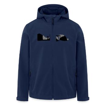 Kiel Skyline - Recycelte Männer Softshell-Jacke von Stanley/Stella - Navy - Vorne - AI Model Male 185 light (185cm)
