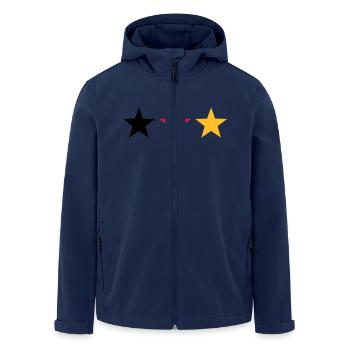 Fußball Deutschland WM Weltmeister Stern Flagge - Recycelte Männer Softshell-Jacke von Stanley/Stella - Navy - Vorne - AI Model Male 185 light (185cm)