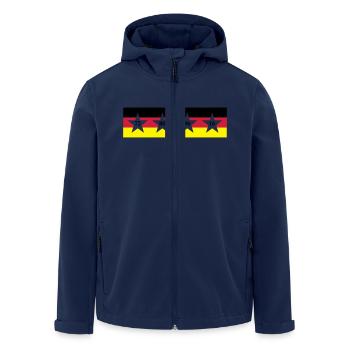 4 Sterne EM 2016 '72 '80 '96 '16 - Recycelte Männer Softshell-Jacke von Stanley/Stella - Navy - Vorne - AI Model Male 185 light (185cm)