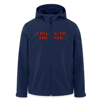 i_belong_to_the_band - Men’s Recycled Softshell Jacket by Stanley/Stella - navy - Front - AI Model Male 185 light (185cm)