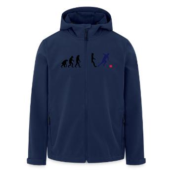 EVOLUTION FOOTBALL - Veste softshell homme en polyester recyclé Stanley/Stella - marine - Devant - AI Model Male 185 light (185cm)