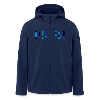 JESUS - 3 Farb Vektor - Recycelte Männer Softshell-Jacke von Stanley/Stella - Navy - Vorne - AI Model Male 185 light (185cm)
