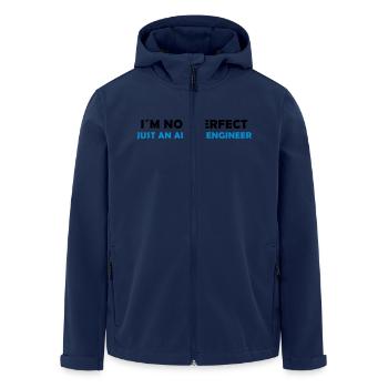 I´m not perfect - just an audio engineer - Men’s Recycled Softshell Jacket by Stanley/Stella - navy - Front - AI Model Male 185 light (185cm)