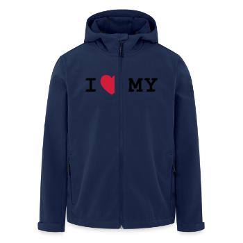 J'adore - Veste softshell homme en polyester recyclé Stanley/Stella - marine - Devant - AI Model Male 185 light (185cm)
