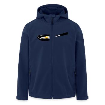 egg_in_pan - Recycelte Männer Softshell-Jacke von Stanley/Stella - Navy - Vorne - AI Model Male 185 light (185cm)