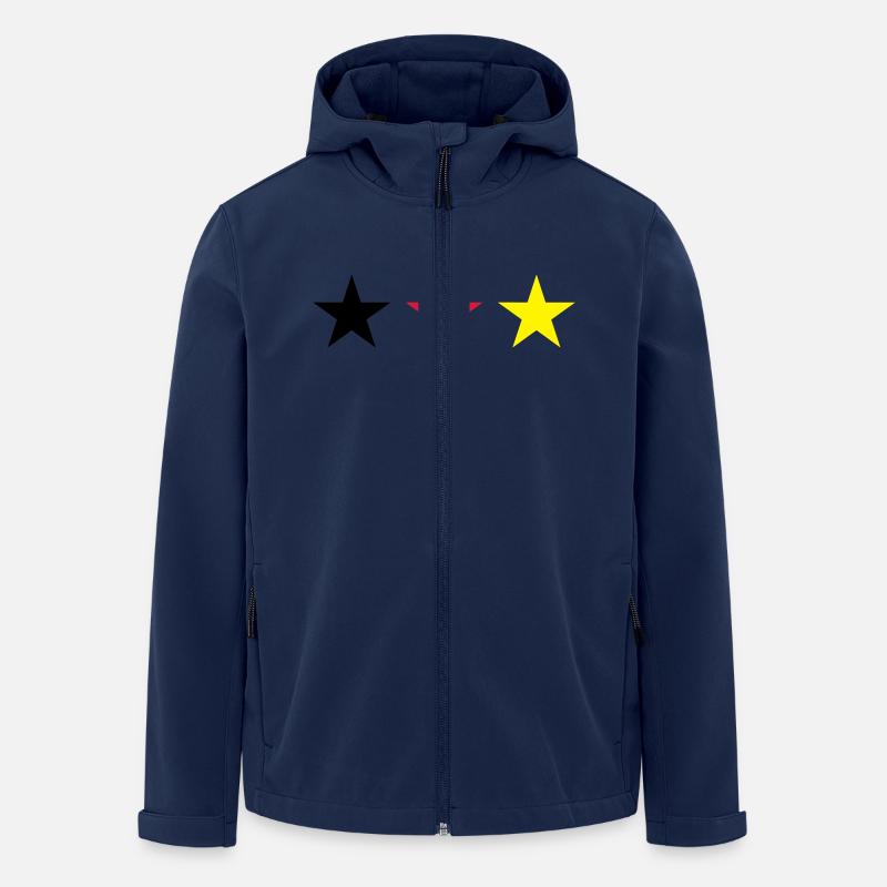 Deutschland Sterne - Recycelte Männer Softshell-Jacke von Stanley/Stella - Navy