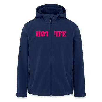Hotwife - Men’s Recycled Softshell Jacket by Stanley/Stella - navy - Front - AI Model Male 185 light (185cm)