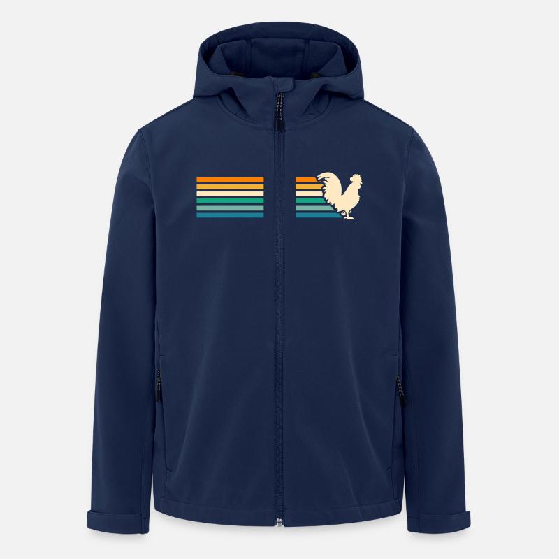 Poulet Coq - Veste softshell homme en polyester recyclé Stanley/Stella - marine