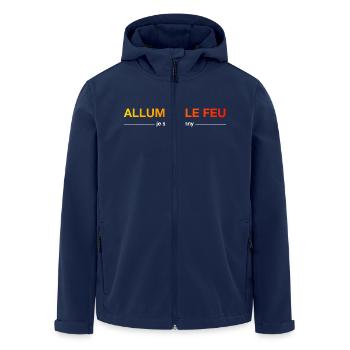 allumer le feu - Veste softshell homme en polyester recyclé Stanley/Stella - marine - Devant - AI Model Male 185 light (185cm)