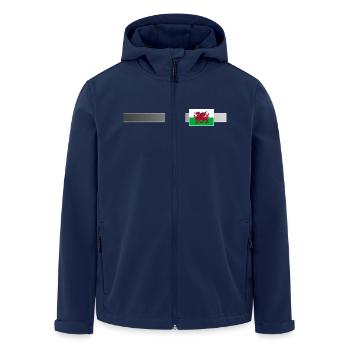 Banner & Flag Wales - Men’s Recycled Softshell Jacket by Stanley/Stella - navy - Front - AI Model Male 185 light (185cm)