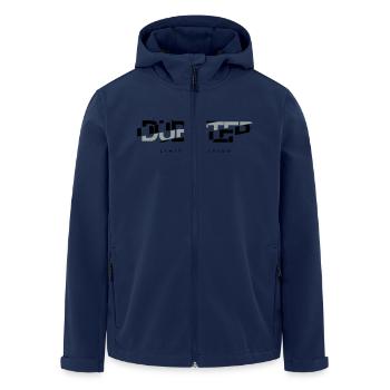 dubstep LE - Men’s Recycled Softshell Jacket by Stanley/Stella - navy - Front - AI Model Male 185 light (185cm)