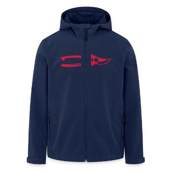 garden tools garden gardening secateur - Men’s Recycled Softshell Jacket by Stanley/Stella - navy - Front - AI Model Male 185 light (185cm)