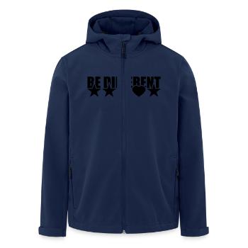 Be Different star love heart shape symbols - Men’s Recycled Softshell Jacket by Stanley/Stella - navy - Front - AI Model Male 185 light (185cm)
