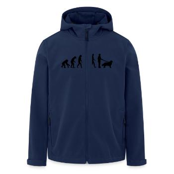 Evolution Newfoundland - Men’s Recycled Softshell Jacket by Stanley/Stella - navy - Front - AI Model Male 185 light (185cm)