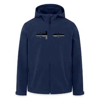 Skyline - Oberhausen - Recycelte Männer Softshell-Jacke von Stanley/Stella - Navy - Vorne - AI Model Male 185 light (185cm)