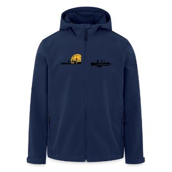 Skyline - Cuxhaven - Recycelte Männer Softshell-Jacke von Stanley/Stella - Navy - Vorne - AI Model Male 185 light (185cm)