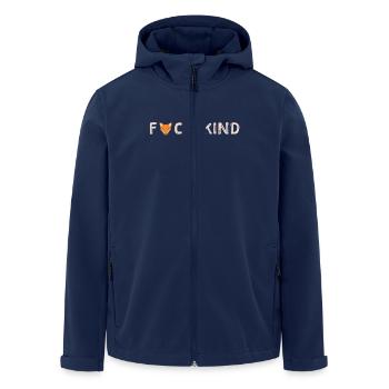 Spruch Fuchskind - Recycelte Männer Softshell-Jacke von Stanley/Stella - Navy - Vorne - AI Model Male 185 light (185cm)