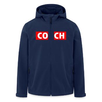 Coach - Recycelte Männer Softshell-Jacke von Stanley/Stella - Navy - Vorne - AI Model Male 185 light (185cm)