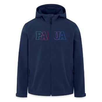 Papua Indonesia - Men’s Recycled Softshell Jacket by Stanley/Stella - navy - Front - AI Model Male 185 light (185cm)