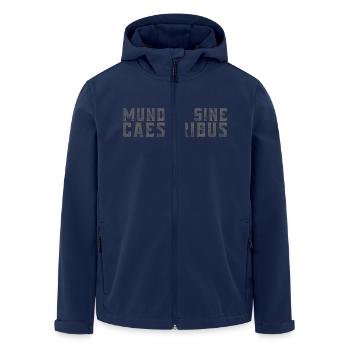 Mundus Sine Caesaribus Citation Latin - Veste softshell homme en polyester recyclé Stanley/Stella - marine - Devant - AI Model Male 185 light (185cm)