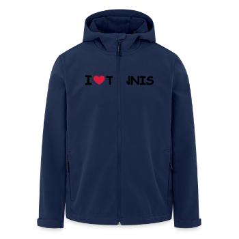 I Love Tennis - Recycelte Männer Softshell-Jacke von Stanley/Stella - Navy - Vorne - AI Model Male 185 light (185cm)