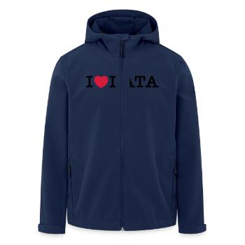 Data I Love - Men’s Recycled Softshell Jacket by Stanley/Stella - navy - Front - AI Model Male 185 light (185cm)
