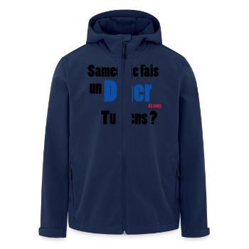 Dîner de Cons - Veste softshell homme en polyester recyclé Stanley/Stella - marine - Devant - AI Model Male 185 light (185cm)