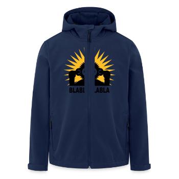 Blablablabla - Monkey babbles with finger in the - Men’s Recycled Softshell Jacket by Stanley/Stella - navy - Front - AI Model Male 185 light (185cm)