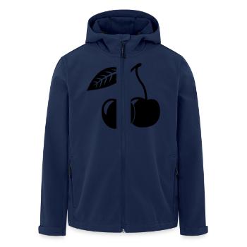 Kirschen, 1fb - Recycelte Männer Softshell-Jacke von Stanley/Stella - Navy - Vorne - AI Model Male 185 light (185cm)