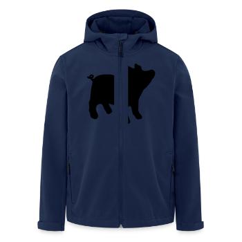 schwein - Recycelte Männer Softshell-Jacke von Stanley/Stella - Navy - Vorne - AI Model Male 185 light (185cm)